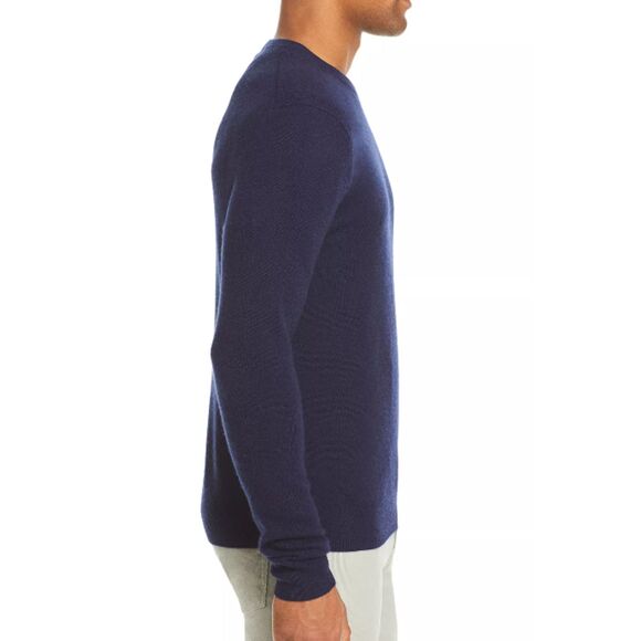 The Men's Store Navy Blue Merino Wool Crewneck Sweater - 100% Exclusive In Navy - Picture 3 of 5